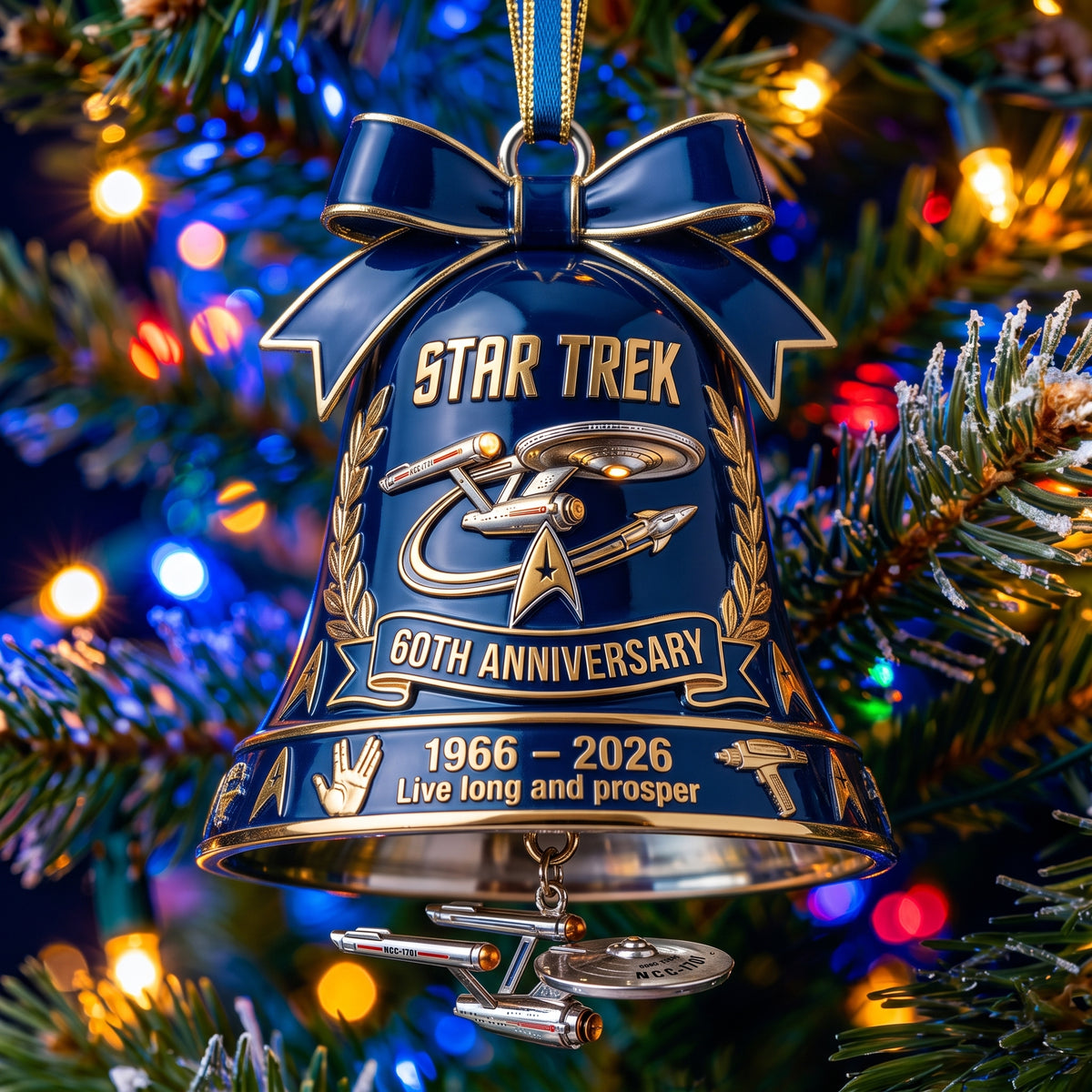 STAR TREK 60th Anniversary Christmas Bell