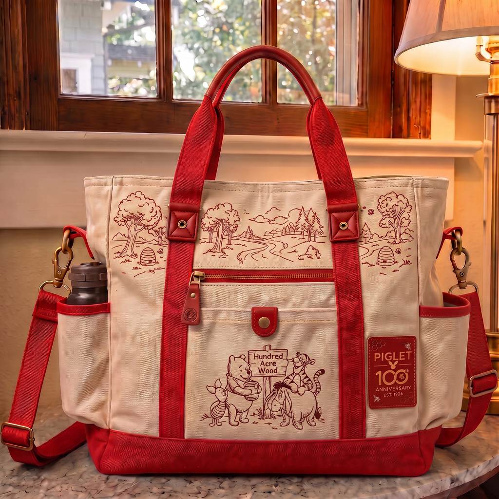 Limited Edition 100th Anniversary Classic Pink Piglet Heavyweight Canvas Tote Bag