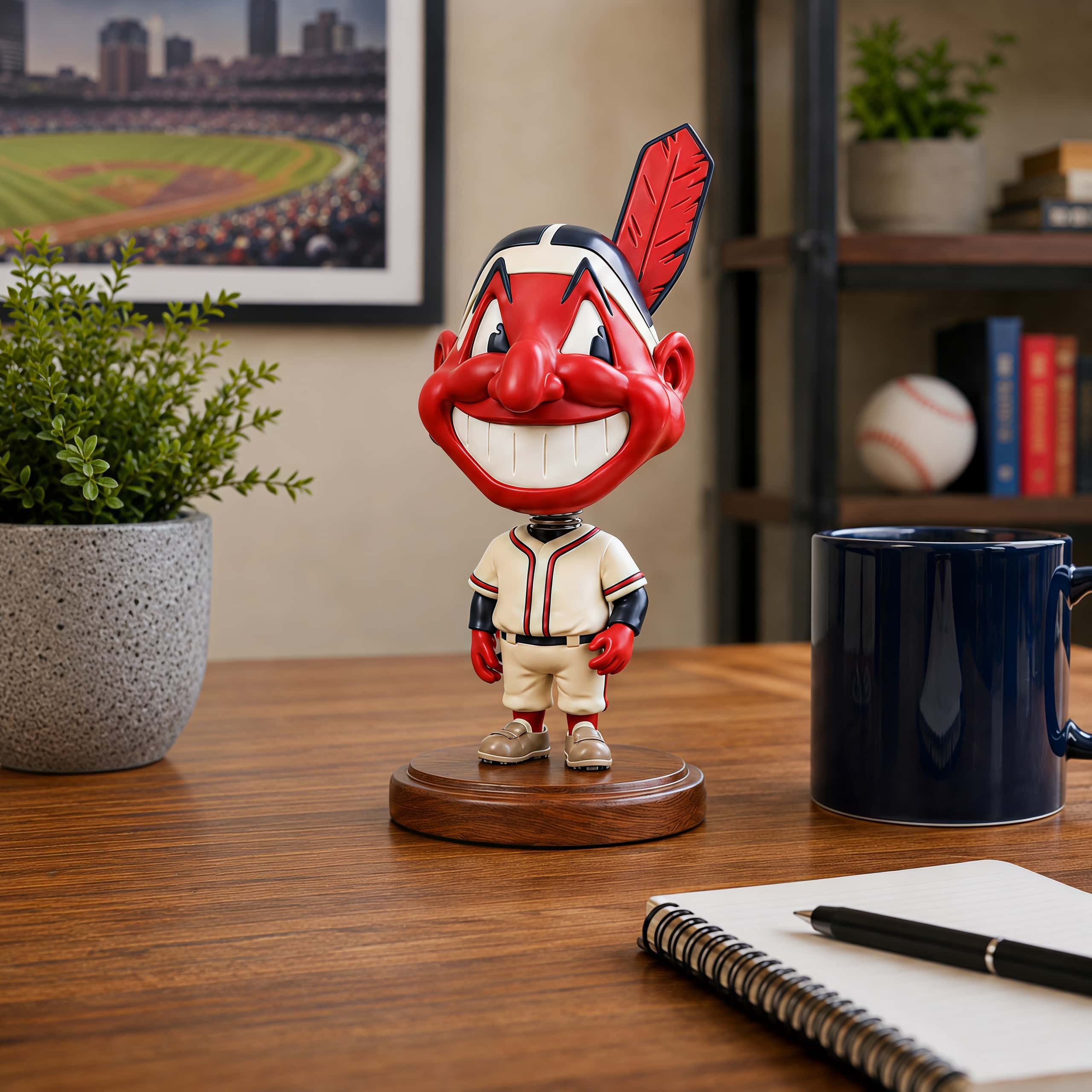 Let's Go Tribe! 125th Anniversary Chief  Wahoo Bobbing Doll