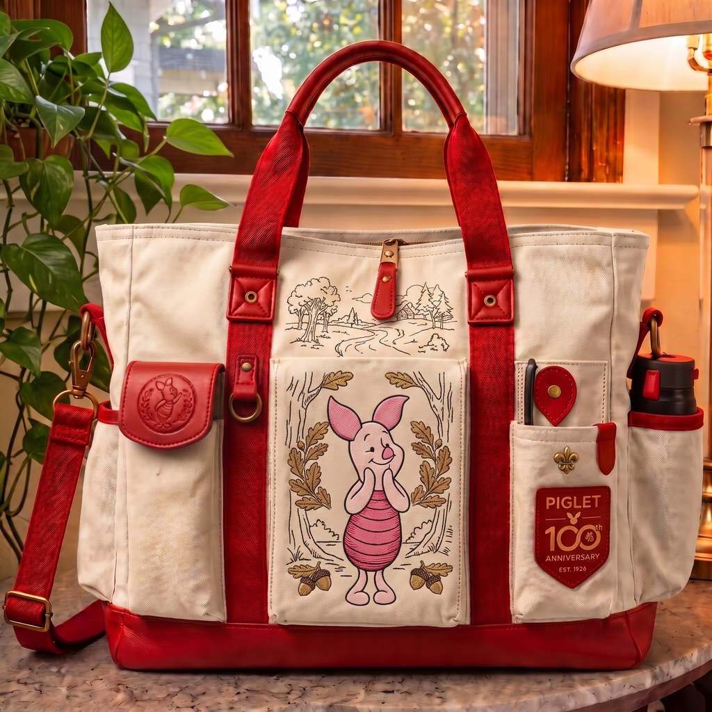 Limited Edition 100th Anniversary Classic Pink Piglet Heavyweight Canvas Tote Bag