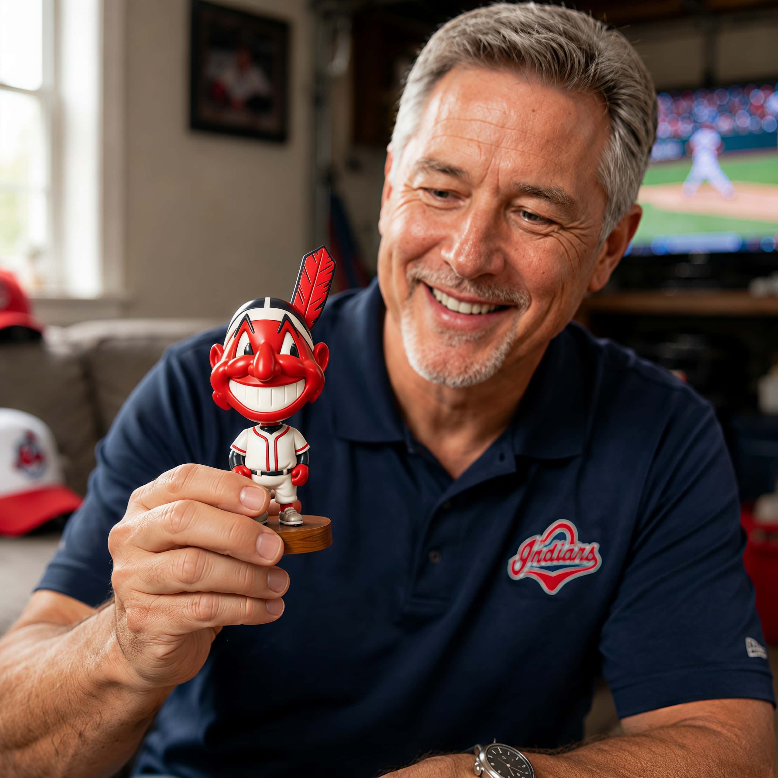 Let's Go Tribe! 125th Anniversary Chief  Wahoo Bobbing Doll