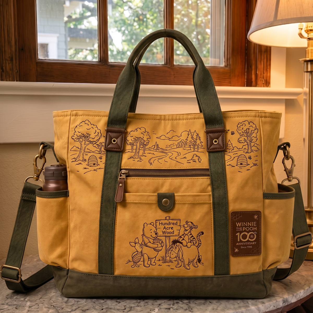 Limited Edition 100th Anniversary Classic Honey Bear Heavyweight Canvas Tote Bag