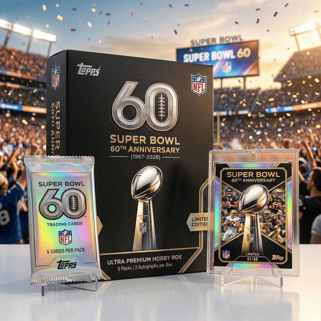 🏈NFL Super Bowl 60th Anniversary Topps TCG Cards! | Limited Edition 2026