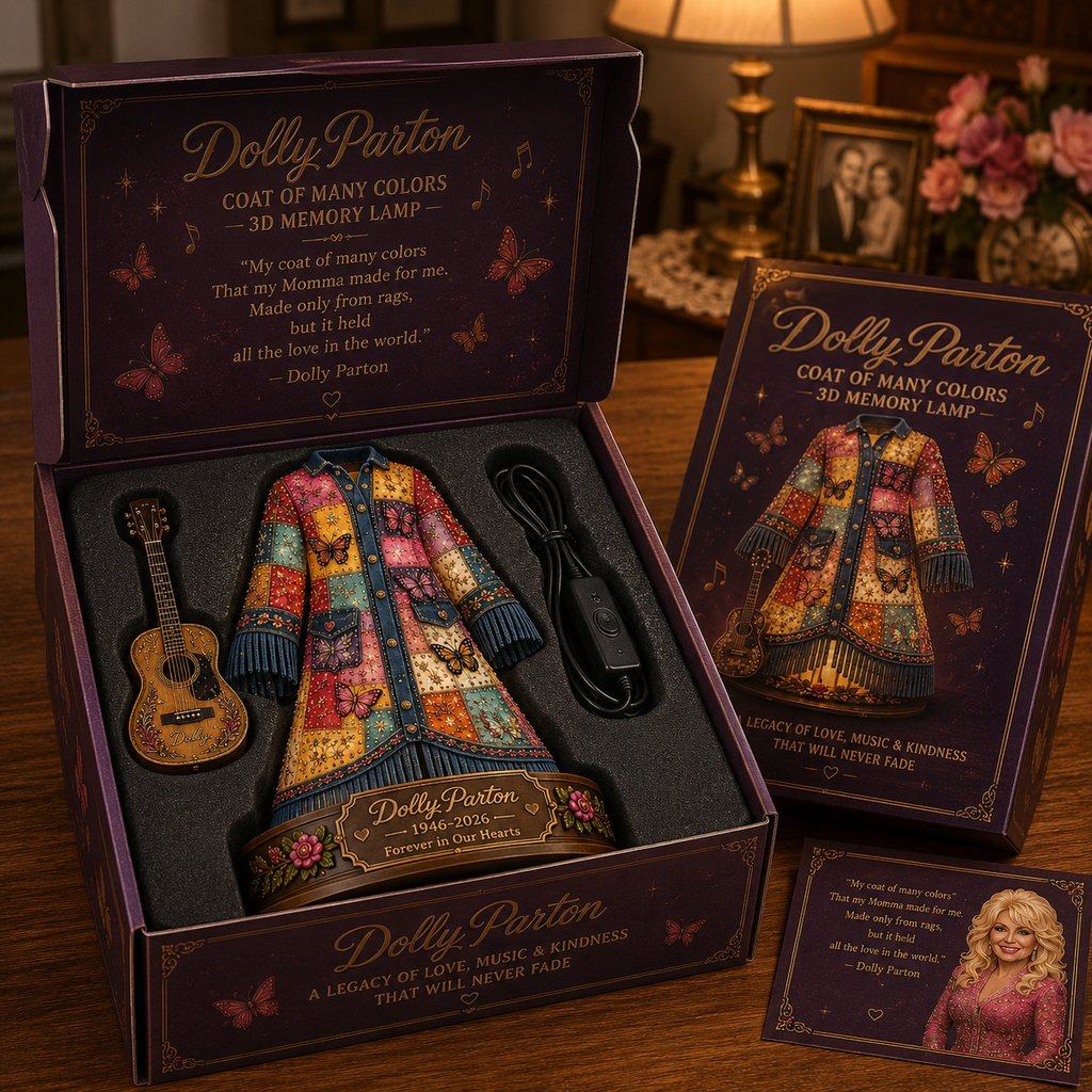 Dolly Parton Coat of Many Colors 3D Memory Lamp