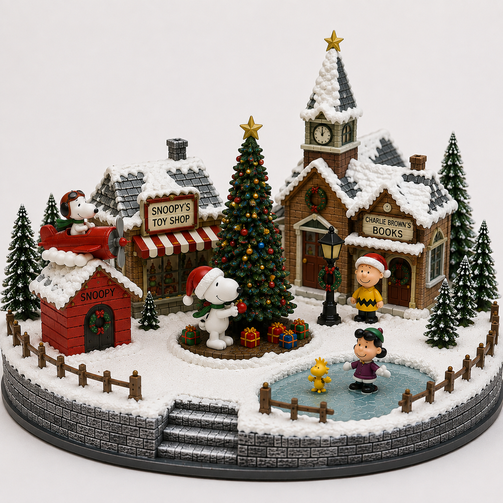 Snoopy Christmas Light-Up Village