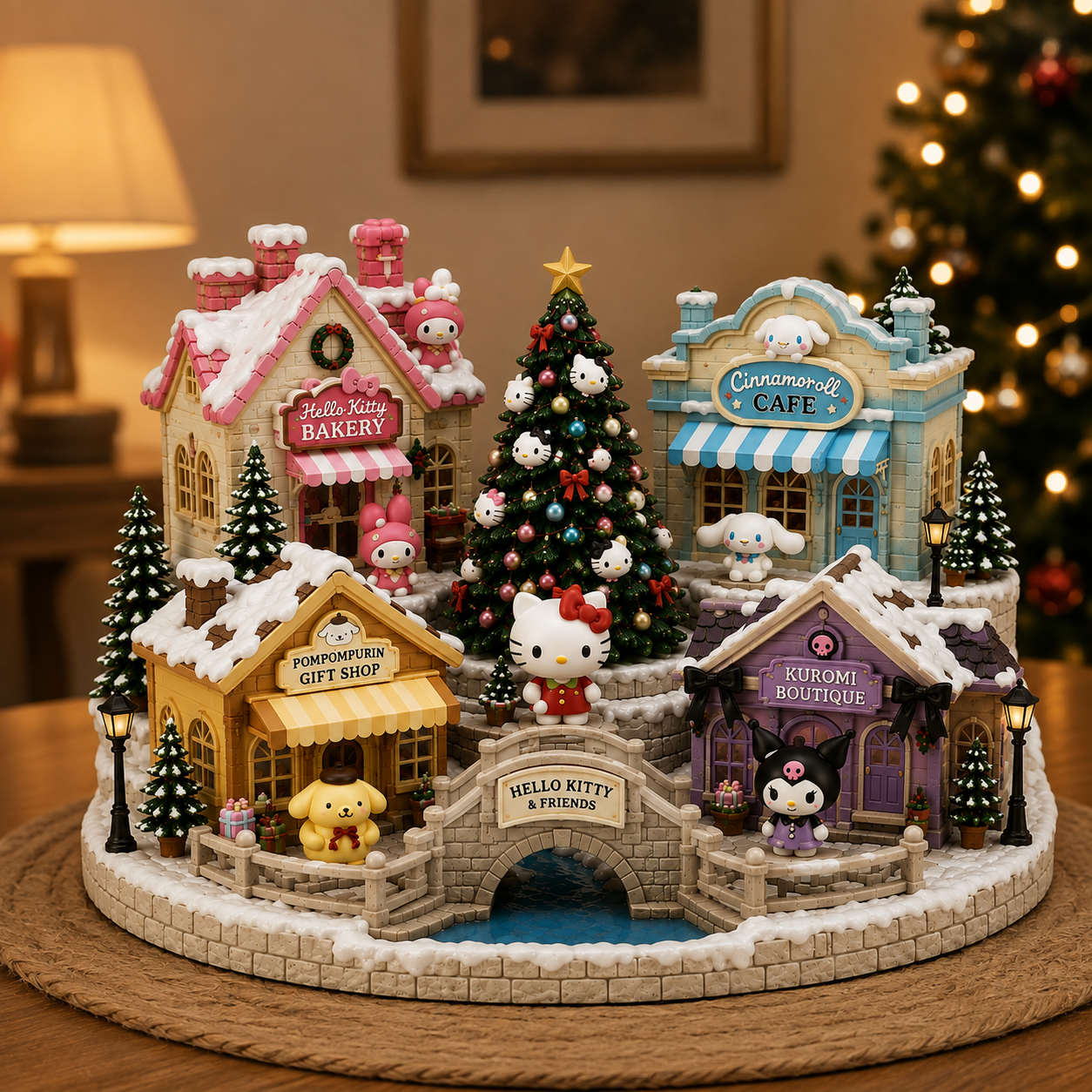 Hello Kitty & Friends Christmas Light-Up Village