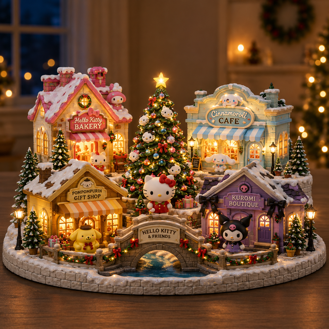 Hello Kitty & Friends Christmas Light-Up Village