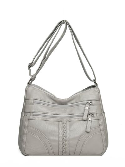 PU Leather Adjustable Strap Shoulder Bag