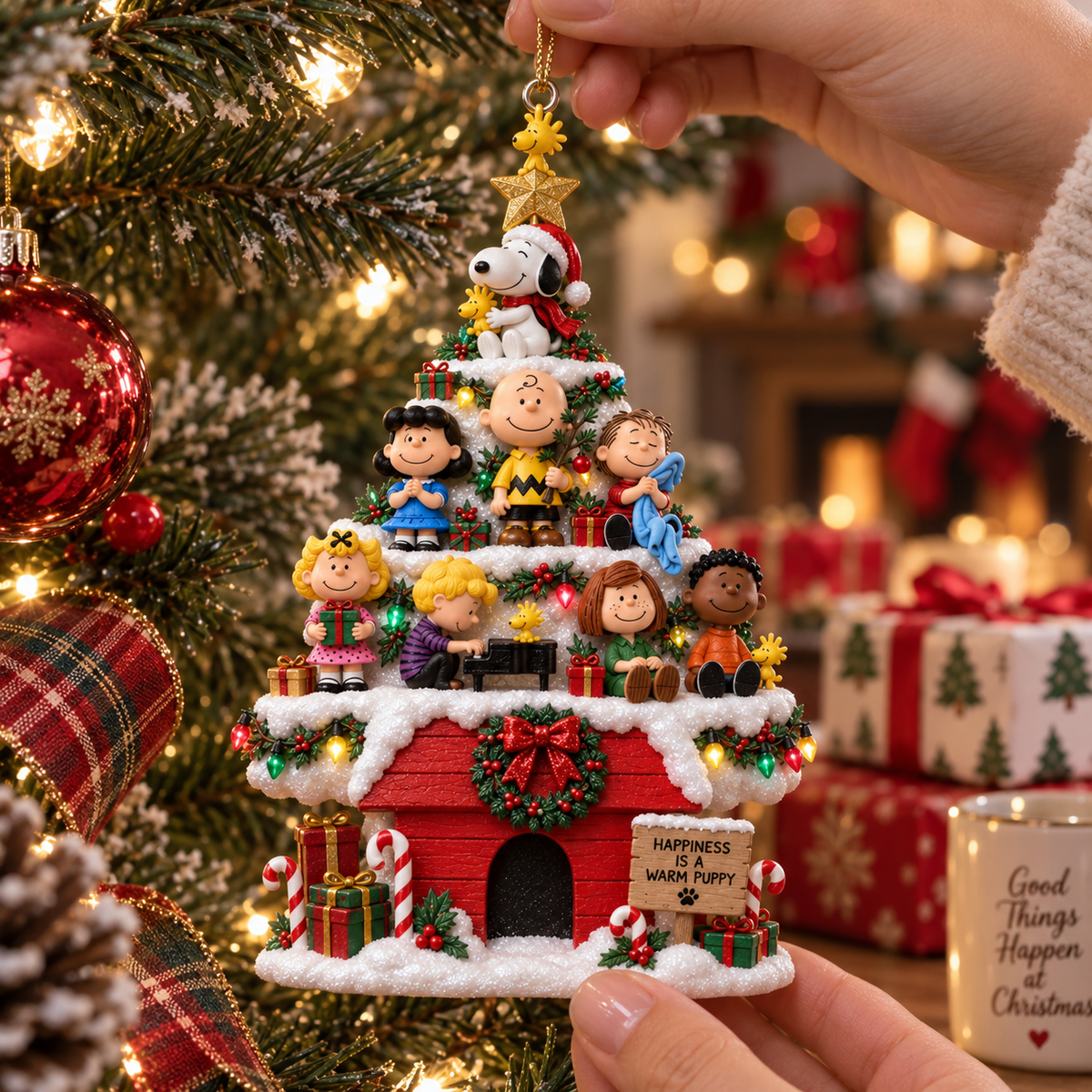 🎄 Classic Christmas Joy – Snoopy & Friends Tree Legendary Christmas Ornament