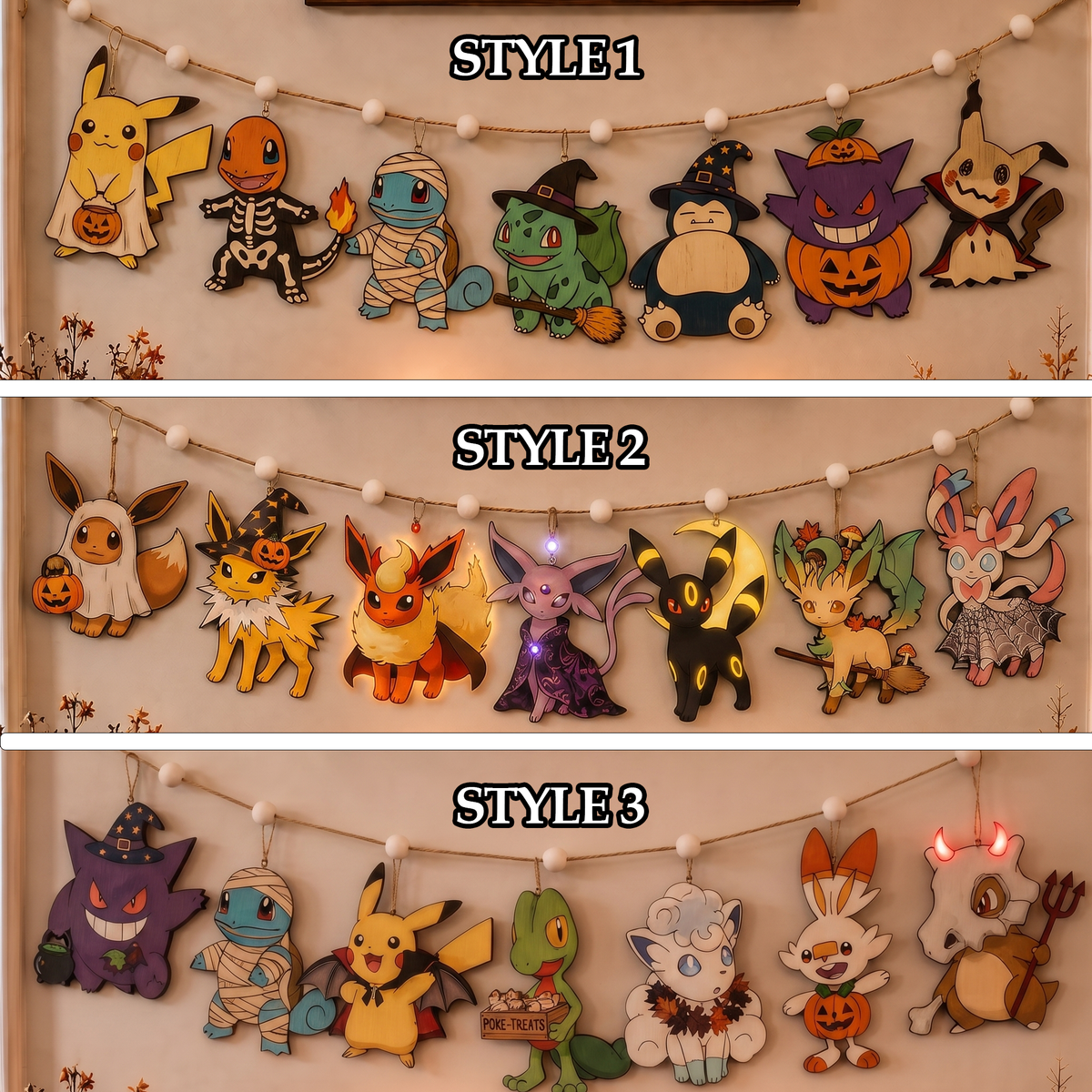 Pokémon Halloween Hanging Decoration